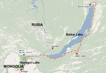 Ruta inicial Baikal Khovsgol